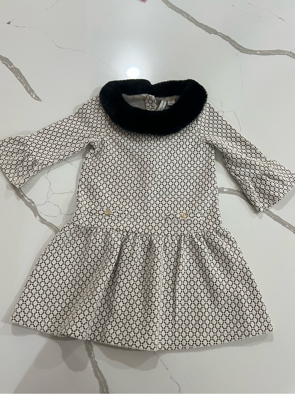 Size 4 Janie and Jack Dress with Fur Neck